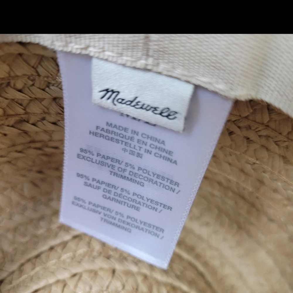 Madewell Fiber Fedora packable hat Women's SZ M/L sold‎ out style MD832 coastal